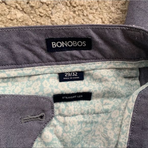 Bonobos Blue Gray Straight Leg Trouser 29x32 - Picture 3 of 4